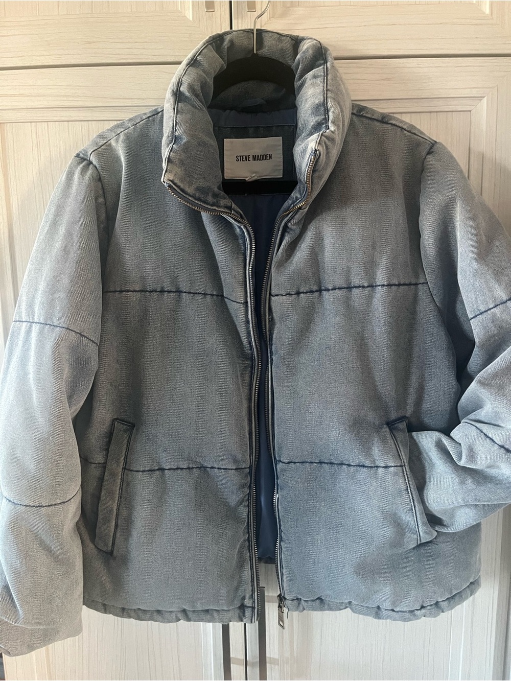 Steve Madden Light denim Puffer Jacket